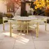 New Classic 60-G6201-D6C New Classic 60-G6201-D6C Sedona - 7 Piece Round Patio Dining Table With 6 Patio Chairs - Natural