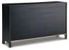 Ashley Furniture A4000508 Lenston - Accent Cabinet with 3 Doors - Black / Gray