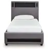 Ashley Furniture PCB2721B23 Ashley Furniture PCB2721B23 Verishaw - Twin Upholstered Bed With Wireless Audio - Gray