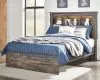 Ashley Furniture B211B46 Ashley Furniture B211B46 Drystan - Full Panel Bookcase Bed - Brown / Beige