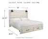 Ashley Furniture B192B31 Ashley Furniture B192B31 Cambeck - King Panel Bed With 2 Storage Drawers - Whitewash