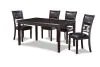 New Classic D1701-160-EBY New Classic D1701-160-EBY Gia - 5 Piece Dining Set (Table & 4 Chairs) - Ebony