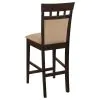 CoasterEveryday 100219 Gabriel - Closed Back Counter Chair (Set of 2) - Cappuccino
