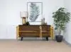 Coaster Fine Furniture 950383 Aminah - 3 Door Wood Accent Cabinet - Natural And Black