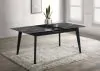 CoasterEssence 121251 Crestmont - Extension Dining Table Faux Marble - Black