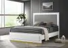 Coaster Fine Furniture 224771Q Caraway - Wood Queen LED Panel Bed - White