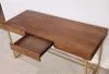 Furniture of America CM-DK6447 Halstein - Writing Desk - Light Walnut / Gold