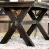 Furniture of America CM3172T Xanthe - Dining Table - Brushed Black / Warm Gray