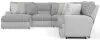 Jackson Furniture Industries 619/34/37/38/39/35/32-18 Jackson Furniture Industries 619/34/37/38/39/35/32-18 Abraxas - 6 Piece Power Reclining Sectional With Lay-Back Chaise And 2 Reclining Seats (LSF Chaise) - Moonstruck