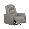 New Classic L3183A-13P2-LGY Breckenridge II - Glider Recliner With Power Headrest & Footrest - Light Gray