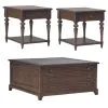 Liberty Furniture 512-OT-O3PCS Arden Road - 3 Piece Table Set (Square Collector Cocktail Table) - Satin Cherry