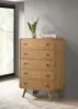Coaster Fine Furniture 225095 Robyn - 5-Drawer Bedroom Chest Of Drawers - Light Ash