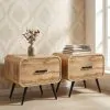 New Classic 30-T3562N-2ET New Classic 30-T3562N-2ET Rowan - One Drawer End Table / Bedside Table (Set of 2) - Natural