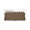 Liberty Furniture 741-C9000B Al Fresco - Slat Back Bench - Graphite & Whitestone