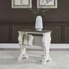 Liberty Furniture 455W-OT1022 Abbey Road - Library Chair Side Table - Porcelain White / Churchill Brown