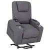 Coaster Fine Furniture 610453P Louie - Chenille Upholstered Power Lift Massage Chair - Dark Gray