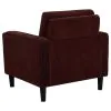 Coaster Fine Furniture 511213 Ruth - Fabric Upholstered Track Arm Accent Chair - Rust Red