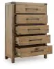 Benchcraft® B858-46 Ridgester - Five Drawer Chest - Light Brown