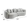 ACME LV07150 Barasa - Oversize Sofa With 5 Pillows - Gray