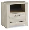 Ashley Furniture B331-91 Bellaby - One Drawer Night Stand - Whitewash