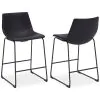 Ashley Furniture D372-624 Ashley Furniture D372-624 Centiar - Upholstered Barstool (Set of 2) - Black