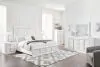Ashley Furniture B822/31/36/57/54S/97 Ashley Furniture B822/31/36/57/54S/97 Chalanna - 5 Pc. - Dresser, Mirror, Queen Upholstered Storage Bed - White