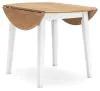 Ashley Furniture D398/15/01(2) Ashley Furniture D398/15/01(2) Gesthaven - 5 Pc. - Round Dining Room Drop Leaf Table, 4 Side Chairs - Natural / White