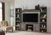 Ashley Furniture EW0440W6 Wynnlow - 4-Piece Entertainment Center With LG TV Stand W/Fireplace Option - Gray