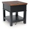 Ashley Furniture T664-3 Wildenauer - Rectangular End Table - Brown / Black