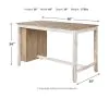 Ashley Furniture D394/32/024(4) Ashley Furniture D394/32/024(4) Skempton - 5 Pc. - Counter Table, 4 Upholstered Stools - White
