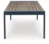 Ashley Furniture PCP587-625 East Beach - Rectangular Dining Table With Umbrella Option - Blue