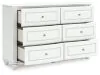 Ashley Furniture PCB1819-21 Kozlani - Six Drawer Dresser - White