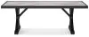 Ashley Furniture P792-625 Beachcroft - Rectangular Dining Table With Umbrella Option - Black / Light Gray