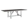Liberty Furniture 139WH-T4002 Farmhouse - Trestle Table - Two Tone White / Wood Tone