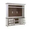 Liberty Furniture 237-ENT-ECP River Place - Entertainment Center With Piers - Riverstone White & Tobacco