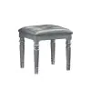 New Classic BA9698S-092 New Classic BA9698S-092 Valentino - Vanity Table Stool - Silver