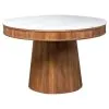 CoasterElevations 105141 Ortega - Round Marble Top Wood Dining Table - Natural