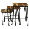 CoasterElevations 935981 Nayeli - 3 Piece Solid Sheesham Wood Nesting Tables - Natural