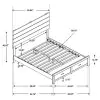 CoasterEveryday 207050Q Brantford - Wood Queen Storage Panel Bed - Coastal White