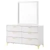 CoasterEveryday 224403M Kendall - 6-Drawer Dresser With Mirror - White