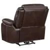 Coaster Fine Furniture 610193P Sycamore - Upholstered Power Recliner Chair - Dark Brown