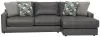 Jackson Furniture Industries 5045/63/76-28 Jackson Furniture Industries 5045/63/76-28 Minori - Italian Leather 2 Piece Sofa / Chaise With RSF Chaise - Steel