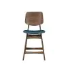 New Classic D1651-22-FGR Oscar - Counter Chair With Cushion (Set of 2) - Walnut / Forest Green