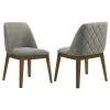 Coaster Fine Furniture 193822 Franklin - Upholstered Dining Side Chair (Set of 2) - Gray