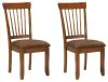 Ashley Furniture D199-01 Berringer - Dining UPH Side Chair (Set of 2) - Rustic Brown