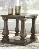 Ashley Furniture T776-3 Johnelle - Rectangular End Table - Gray