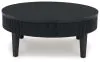 Ashley Furniture T551-8 Marstream - Round Cocktail Table - Black