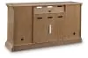 Ashley Furniture W794-68 Wittenmyer - XL TV Stand With Fireplace Option - Natural / Black