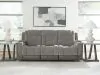 Ashley Furniture PC8350515 Mixed Motion - Power Reclining Sofa With Adjustable Headrest - Shadow