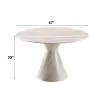 ACME DN07075 Ogin - Round Dining Table - Marble Print & Natural